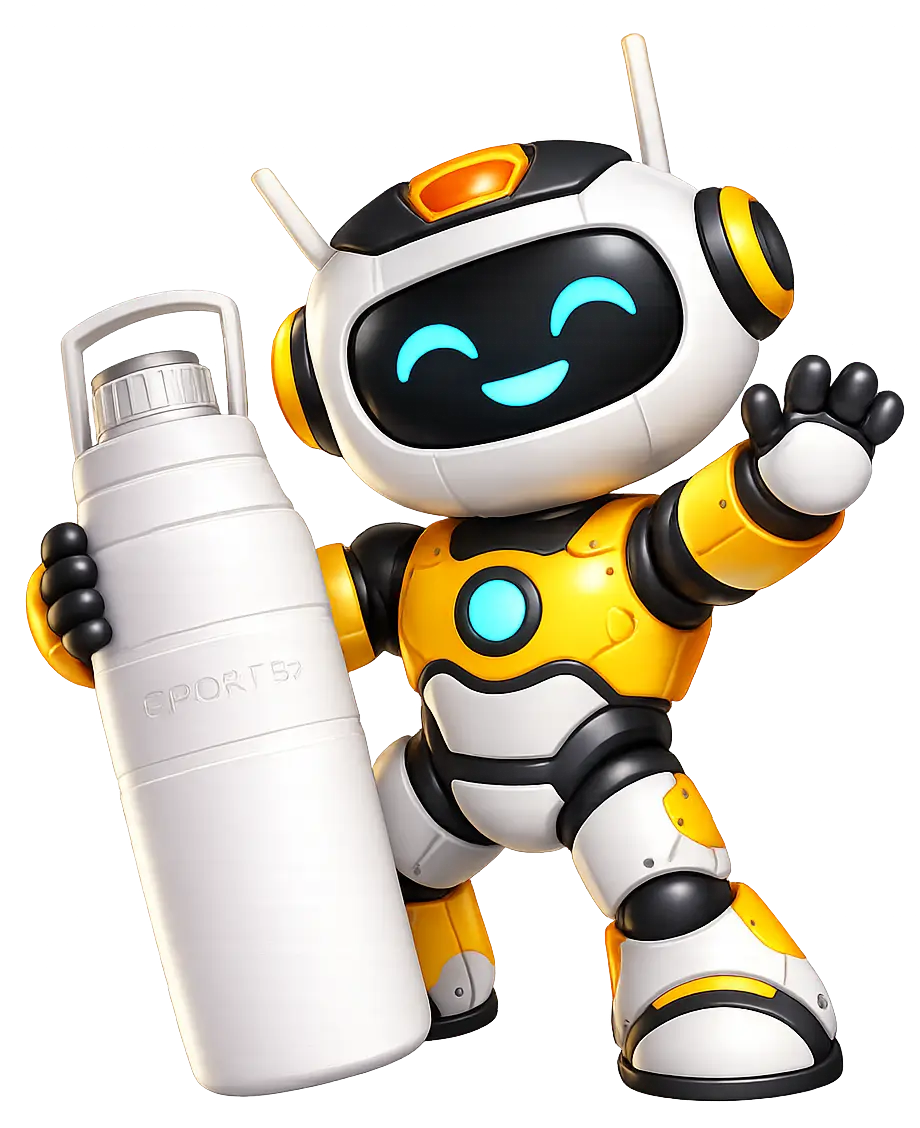 Robot mostrando termos personalizados para venta